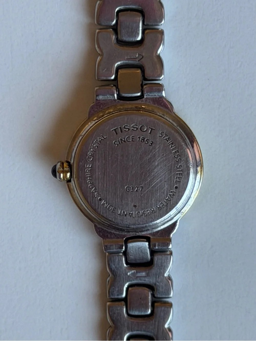 Vintage Tissot 1853 G357 Two Tone Bracelet Watch Swiss Quartz Sapphire Crystal
